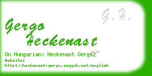 gergo heckenast business card